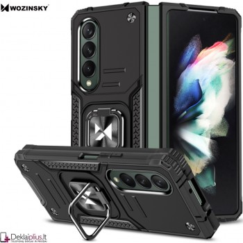 Wozinsky smūgiams atsparus dėklas su žiedu - juodas (Samsung Z Fold 4)   